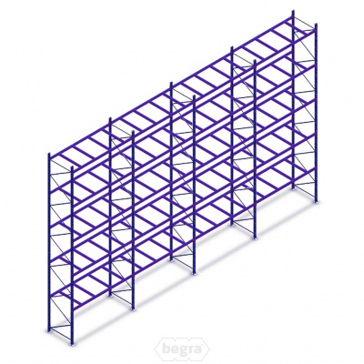 Voordeelrij gebruikte Hovuma palletstelling 6495x11150x870mm (hxbxd) - 4 secties 5 niveaus Voordeelrij gebruikte Hovuma palletstelling 6495x11150x870mm (hxbxd) - 4 secties 5 niveaus