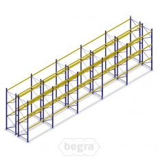 Dubbele voordeelrij gebruikte JH Esmena palletstelling 4100x14625x2400mm - 5sect/3niv Dubbele voordeelrij gebruikte JH Esmena palletstelling 4100x14625x2400mm - 5sect/3niv