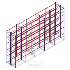 Dubbele voordeelrij gebruikte JH Esmena palletstelling 8450x15100x2400mm - 5sect/5niv Dubbele voordeelrij gebruikte JH Esmena palletstelling 8450x15100x2400mm - 5sect/5niv
