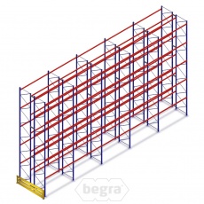 Dubbele voordeelrij gebr. JH Esmena palletstelling+aanrijdbeveiliging 8450x15100x2400mm - 5sect/5niv Dubbele voordeelrij gebr. JH Esmena palletstelling+aanrijdbeveiliging 8450x15100x2400mm - 5sect/5niv