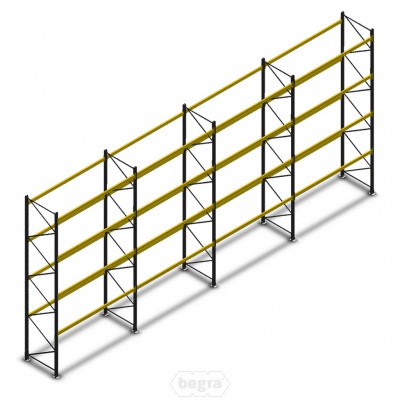 Voordeelrij gebruikte Link51 palletstelling 4800x11200x1100 mm (hxbxd) - 4 secties 4 niveaus Voordeelrij gebruikte Link51 palletstelling 4800x11200x1100 mm (hxbxd) - 4 secties 4 niveaus