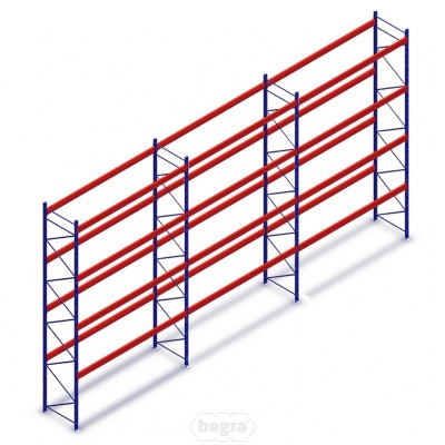 Voordeelrij gebruikte Meta palletstelling 5600x11200x1100 mm (hxbxd) - 3 secties 4 niveaus Voordeelrij gebruikte Meta palletstelling 5600x11200x1100 mm (hxbxd) - 3 secties 4 niveaus