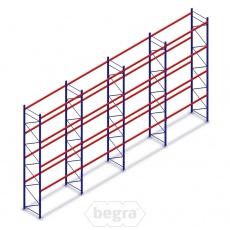 Voordeelrij gebruikte palletstelling Redirack 6000x11200x900mm (hxbxd) 4 secties 4 niveaus Voordeelrij gebruikte palletstelling Redirack 6000x11200x900mm (hxbxd) 4 secties 4 niveaus