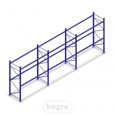 Voordeelrij gebruikte Polypal palletstelling 2375x9420x1050mm (hxbxd) - 3 secties 2 niveaus Voordeelrij gebruikte Polypal palletstelling 2375x9420x1050mm (hxbxd) - 3 secties 2 niveaus