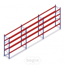 Voordeelrij gebruikte Polypal palletstelling 4350x11220x950mm (hxbxd) - 3 secties 4 niveaus Voordeelrij gebruikte Polypal palletstelling 4350x11220x950mm (hxbxd) - 3 secties 4 niveaus