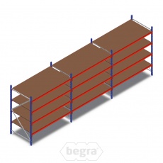 Voordeelrij grootvakstelling AR 2000x5790x1000mm (hxbxd) - 4 niveaus Voordeelrij grootvakstelling AR 2000x5790x1000mm (hxbxd) - 4 niveaus