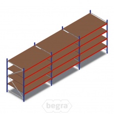 Voordeelrij grootvakstelling AR 2000x5790x1200mm (hxbxd) - 4 niveaus Voordeelrij grootvakstelling AR 2000x5790x1200mm (hxbxd) - 4 niveaus