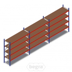 Voordeelrij grootvakstelling AR 2000x5790x600mm (hxbxd) - 4 niveaus