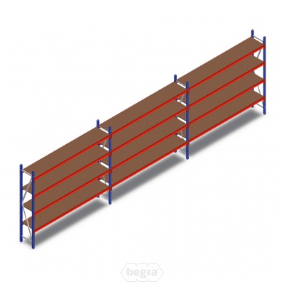 Voordeelrij grootvakstelling AR 2000x6990x400mm (hxbxd) - 4 niveaus Voordeelrij grootvakstelling AR 2000x6990x400mm (hxbxd) - 4 niveaus