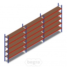 Voordeelrij grootvakstelling AR 2500x5790x400mm (hxbxd) - 5 niveaus Voordeelrij grootvakstelling AR 2500x5790x400mm (hxbxd) - 5 niveaus