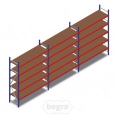Voordeelrij grootvakstelling AR 2500x5790x600mm (hxbxd) - 5 niveaus