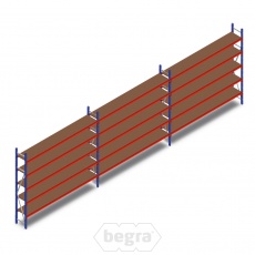 Voordeelrij grootvakstelling AR 2500x8340x400mm (hxbxd) - 5 niveaus Voordeelrij grootvakstelling AR 2500x8340x400mm (hxbxd) - 5 niveaus