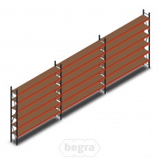 Voordeelrij grootvakstelling AR 3000x8340x400mm (hxbxd) - 6 niveaus