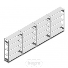 Voordeelrij Legbordstelling Heavy Duty 2000x5200x300 (hxbxd) 5 niveaus metaal verzinkt 150 kg Voordeelrij Legbordstelling Heavy Duty 2000x5200x300 (hxbxd) 5 niveaus metaal verzinkt 150 kg