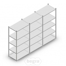 Voordeelrij Legbordstelling Light Duty 2000x3000x600 (hxbxd) 5 niveaus metaal verzinkt 80 kg Voordeelrij Legbordstelling Light Duty 2000x3000x600 (hxbxd) 5 niveaus metaal verzinkt 80 kg