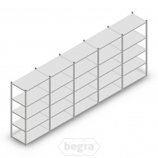 Voordeelrij Legbordstelling Light Duty 2000x5000x600 (hxbxd) 5 niveaus metaal verzinkt 80 kg Voordeelrij Legbordstelling Light Duty 2000x5000x600 (hxbxd) 5 niveaus metaal verzinkt 80 kg