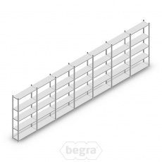 Voordeelrij Legbordstelling Light Duty 2000x7000x300 (hxbxd) 5 niveaus metaal verzinkt 40 kg Voordeelrij Legbordstelling Light Duty 2000x7000x300 (hxbxd) 5 niveaus metaal verzinkt 40 kg