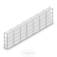 Voordeelrij Legbordstelling Light Duty 2000x7000x500 (hxbxd) 5 niveaus metaal verzinkt 100 kg