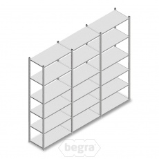 Voordeelrij Legbordstelling Light Duty 2500x3000x500 (hxbxd) 6 niveaus metaal verzinkt 100 kg Voordeelrij Legbordstelling Light Duty 2500x3000x500 (hxbxd) 6 niveaus metaal verzinkt 100 kg