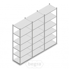 Voordeelrij Legbordstelling Light Duty 2500x3000x600 (hxbxd) 6 niveaus metaal verzinkt 80 kg Voordeelrij Legbordstelling Light Duty 2500x3000x600 (hxbxd) 6 niveaus metaal verzinkt 80 kg