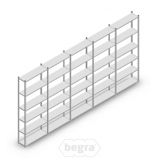 Voordeelrij Legbordstelling Light Duty 2500x5000x300 (hxbxd) 6 niveaus metaal verzinkt 40 kg Voordeelrij Legbordstelling Light Duty 2500x5000x300 (hxbxd) 6 niveaus metaal verzinkt 40 kg
