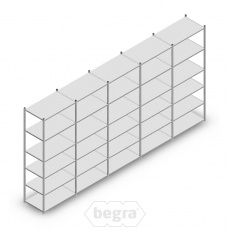 Voordeelrij Legbordstelling Light Duty 2500x5000x600 (hxbxd) 6 niveaus metaal verzinkt 80 kg Voordeelrij Legbordstelling Light Duty 2500x5000x600 (hxbxd) 6 niveaus metaal verzinkt 80 kg
