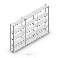 Voordeelrij Legbordstelling Medium Duty 2000x3000x300 (hxbxd) 5 niveaus metaal verzinkt 90 kg