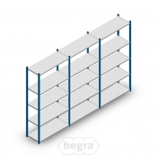 Voordeelrij Legbordstelling Medium Duty 2000x3000x400 (hxbxd) 5 niveaus metaal blauw 90 kg
