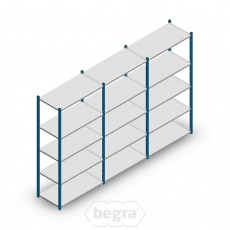 Voordeelrij Legbordstelling Medium Duty 2000x3000x500 (hxbxd) 5 niveaus metaal blauw 70 kg Voordeelrij Legbordstelling Medium Duty 2000x3000x500 (hxbxd) 5 niveaus metaal blauw 70 kg