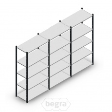 Voordeelrij Legbordstelling Medium Duty 2000x3000x500 (hxbxd) 5 niveaus metaal antraciet 70 kg Voordeelrij Legbordstelling Medium Duty 2000x3000x500 (hxbxd) 5 niveaus metaal antraciet 70 kg