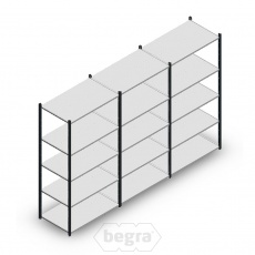 Voordeelrij Legbordstelling Medium Duty 2000x3000x600 (hxbxd) 5 niveaus metaal antraciet 180 kg Voordeelrij Legbordstelling Medium Duty 2000x3000x600 (hxbxd) 5 niveaus metaal antraciet 180 kg