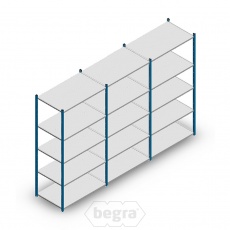 Voordeelrij Legbordstelling Medium Duty 2000x3000x600 (hxbxd) 5 niveaus metaal blauw 180 kg Voordeelrij Legbordstelling Medium Duty 2000x3000x600 (hxbxd) 5 niveaus metaal blauw 180 kg