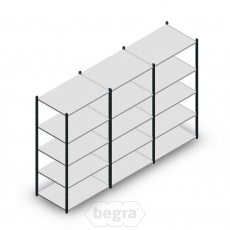 Voordeelrij Legbordstelling Medium Duty 2000x3000x700 (hxbxd) 5 niveaus metaal antraciet 180 kg