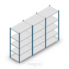 Voordeelrij Legbordstelling Medium Duty 2000x3000x700 (hxbxd) 5 niveaus metaal blauw 180 kg Voordeelrij Legbordstelling Medium Duty 2000x3000x700 (hxbxd) 5 niveaus metaal blauw 180 kg