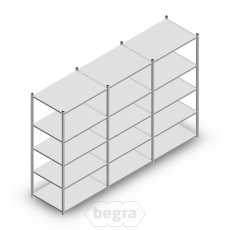 Voordeelrij Legbordstelling Medium Duty 2000x3000x700 (hxbxd) 5 niveaus metaal verzinkt 180 kg Voordeelrij Legbordstelling Medium Duty 2000x3000x700 (hxbxd) 5 niveaus metaal verzinkt 180 kg
