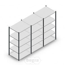 Voordeelrij Legbordstelling Medium Duty 2000x3000x800 (hxbxd) 5 niveaus metaal antraciet 180 kg Voordeelrij Legbordstelling Medium Duty 2000x3000x800 (hxbxd) 5 niveaus metaal antraciet 180 kg