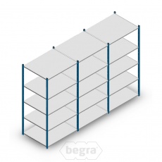 Voordeelrij Legbordstelling Medium Duty 2000x3000x800 (hxbxd) 5 niveaus metaal blauw 180 kg Voordeelrij Legbordstelling Medium Duty 2000x3000x800 (hxbxd) 5 niveaus metaal blauw 180 kg