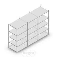 Voordeelrij Legbordstelling Medium Duty 2000x3000x800 (hxbxd) 5 niveaus metaal verzinkt 180 kg Voordeelrij Legbordstelling Medium Duty 2000x3000x800 (hxbxd) 5 niveaus metaal verzinkt 180 kg