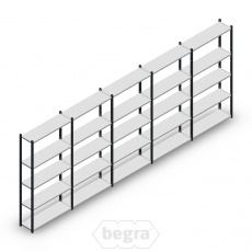 Voordeelrij Legbordstelling Medium Duty 2000x5000x300 (hxbxd) 5 niveaus metaal antraciet 90 kg Voordeelrij Legbordstelling Medium Duty 2000x5000x300 (hxbxd) 5 niveaus metaal antraciet 90 kg