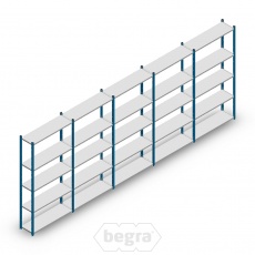 Voordeelrij Legbordstelling Medium Duty 2000x5000x300 (hxbxd) 5 niveaus metaal blauw 90 kg Voordeelrij Legbordstelling Medium Duty 2000x5000x300 (hxbxd) 5 niveaus metaal blauw 90 kg