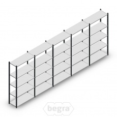 Voordeelrij Legbordstelling Medium Duty 2000x5000x400 (hxbxd) 5 niveaus metaal antraciet 90 kg Voordeelrij Legbordstelling Medium Duty 2000x5000x400 (hxbxd) 5 niveaus metaal antraciet 90 kg