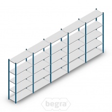 Voordeelrij Legbordstelling Medium Duty 2000x5000x400 (hxbxd) 5 niveaus metaal blauw 90 kg Voordeelrij Legbordstelling Medium Duty 2000x5000x400 (hxbxd) 5 niveaus metaal blauw 90 kg