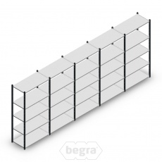 Voordeelrij Legbordstelling Medium Duty 2000x5000x500 (hxbxd) 5 niveaus metaal antraciet 70 kg