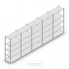 Voordeelrij Legbordstelling Medium Duty 2000x5000x500 (hxbxd) 5 niveaus metaal verzinkt 70 kg Voordeelrij Legbordstelling Medium Duty 2000x5000x500 (hxbxd) 5 niveaus metaal verzinkt 70 kg