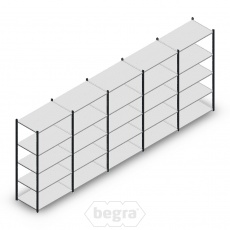 Voordeelrij Legbordstelling Medium Duty 2000x5000x600 (hxbxd) 5 niveaus metaal antraciet 180 kg Voordeelrij Legbordstelling Medium Duty 2000x5000x600 (hxbxd) 5 niveaus metaal antraciet 180 kg
