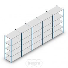Voordeelrij Legbordstelling Medium Duty 2000x5000x600 (hxbxd) 5 niveaus metaal blauw 180 kg Voordeelrij Legbordstelling Medium Duty 2000x5000x600 (hxbxd) 5 niveaus metaal blauw 180 kg