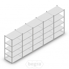 Voordeelrij Legbordstelling Medium Duty 2000x5000x700 (hxbxd) 5 niveaus metaal verzinkt 180 kg Voordeelrij Legbordstelling Medium Duty 2000x5000x700 (hxbxd) 5 niveaus metaal verzinkt 180 kg