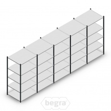 Voordeelrij Legbordstelling Medium Duty 2000x5000x800 (hxbxd) 5 niveaus metaal antraciet 180 kg Voordeelrij Legbordstelling Medium Duty 2000x5000x800 (hxbxd) 5 niveaus metaal antraciet 180 kg