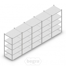 Voordeelrij Legbordstelling Medium Duty 2000x5000x800 (hxbxd) 5 niveaus metaal verzinkt 180 kg Voordeelrij Legbordstelling Medium Duty 2000x5000x800 (hxbxd) 5 niveaus metaal verzinkt 180 kg