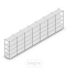 Voordeelrij Legbordstelling Medium Duty 2000x7000x600 (hxbxd) 5 niveaus metaal verzinkt 180 kg Voordeelrij Legbordstelling Medium Duty 2000x7000x600 (hxbxd) 5 niveaus metaal verzinkt 180 kg